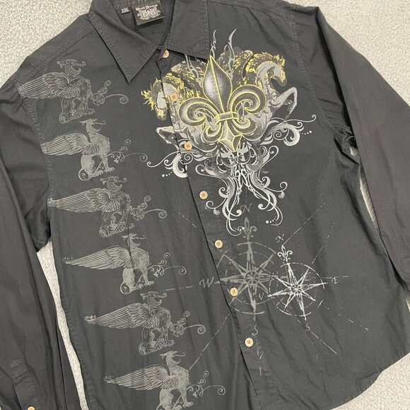 Brad Butter Shirt Men XXL Y2K Style Button Down - Picture 1 of 11